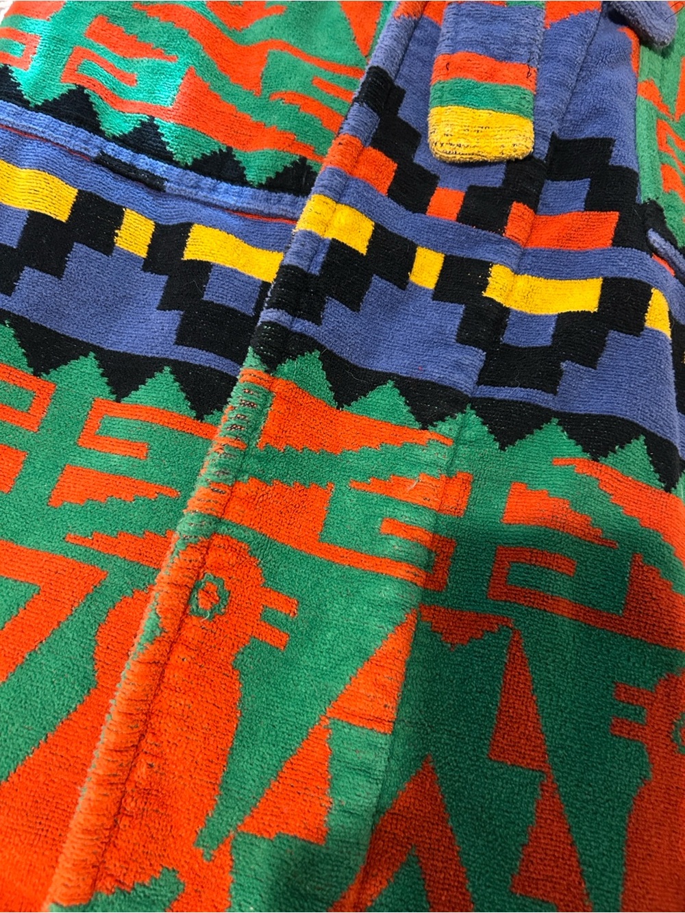 Vintage 1990s Aztec cypress robe designer Juana Berber - Picture 3 of 7